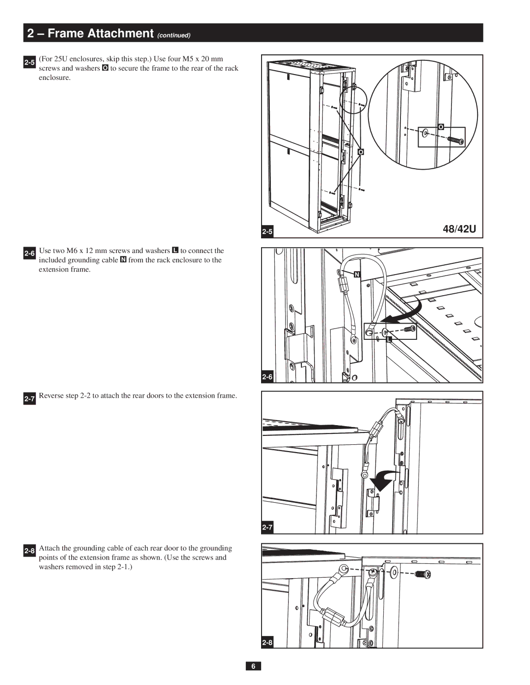 Tripp Lite SREXTENDER owner manual Frame Attachment 