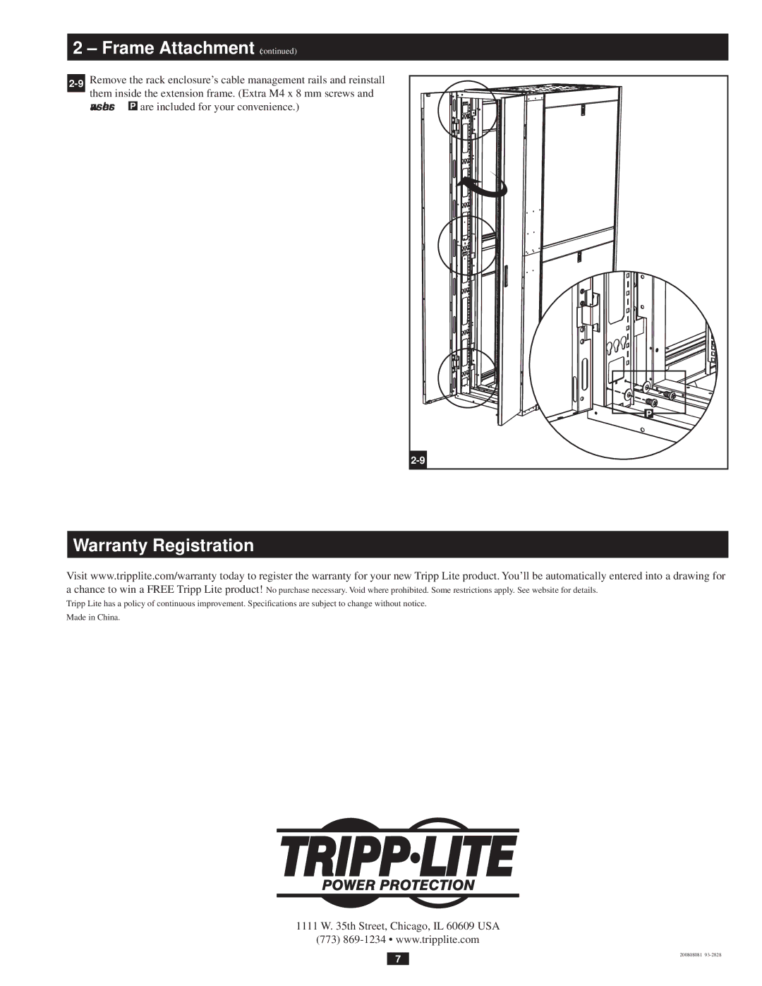 Tripp Lite SREXTENDER owner manual Warranty Registration 