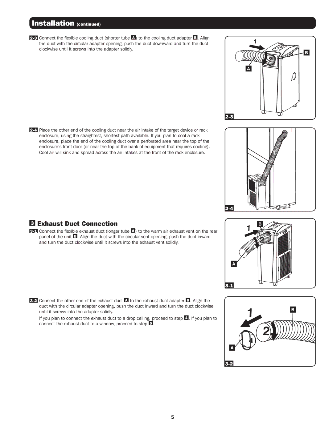 Tripp Lite SRCOOL12K, SRXCOOL12K owner manual Exhaust Duct Connection 