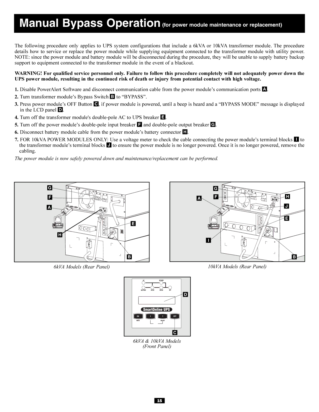 Tripp Lite SU10KRT3U, SU6000RT3UXR owner manual 