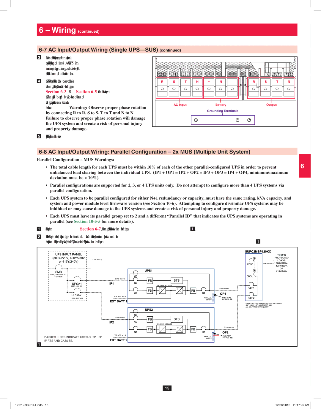 Tripp Lite SU120KX2 owner manual Output 