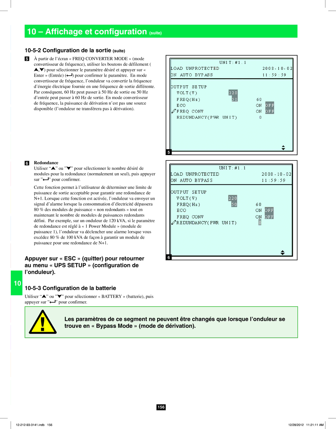 Tripp Lite SU120KX2 owner manual Redondance 