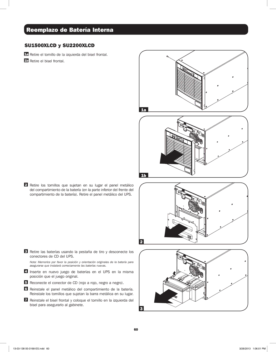 Tripp Lite SU1000XLCD, SU3000XLCD owner manual SU1500XLCD y SU2200XLCD 