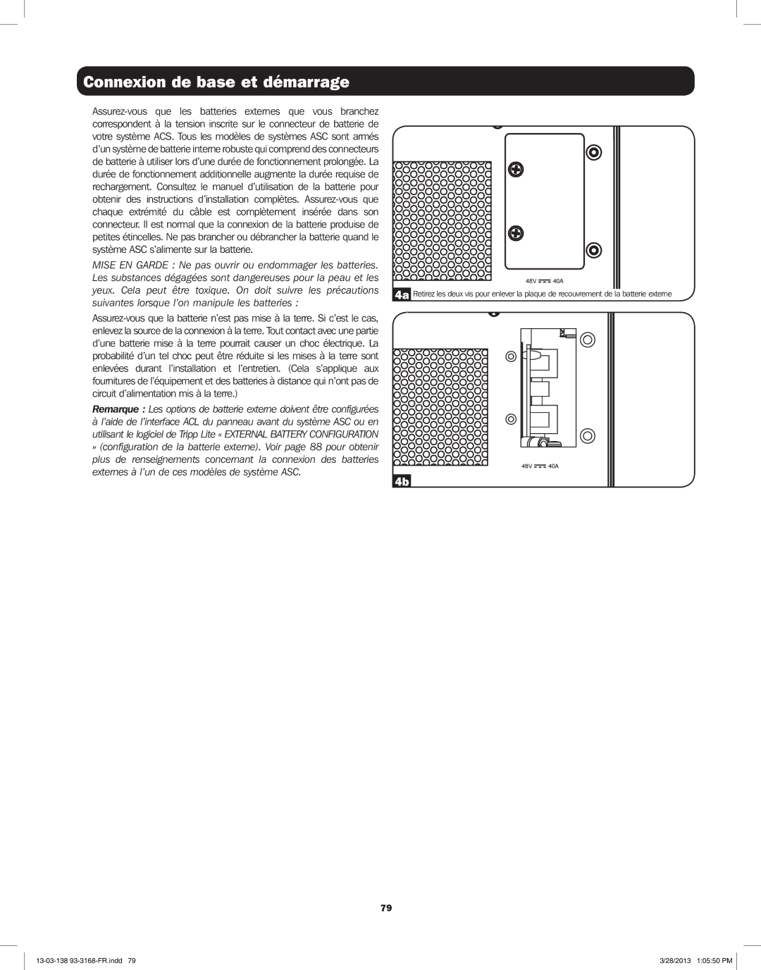 Tripp Lite SU3000XLCD, SU1500XLCD, SU1000XLCD, SU2200XLCD owner manual 13-03-138 93-3168-FR.indd 28/2013 10550 PM 