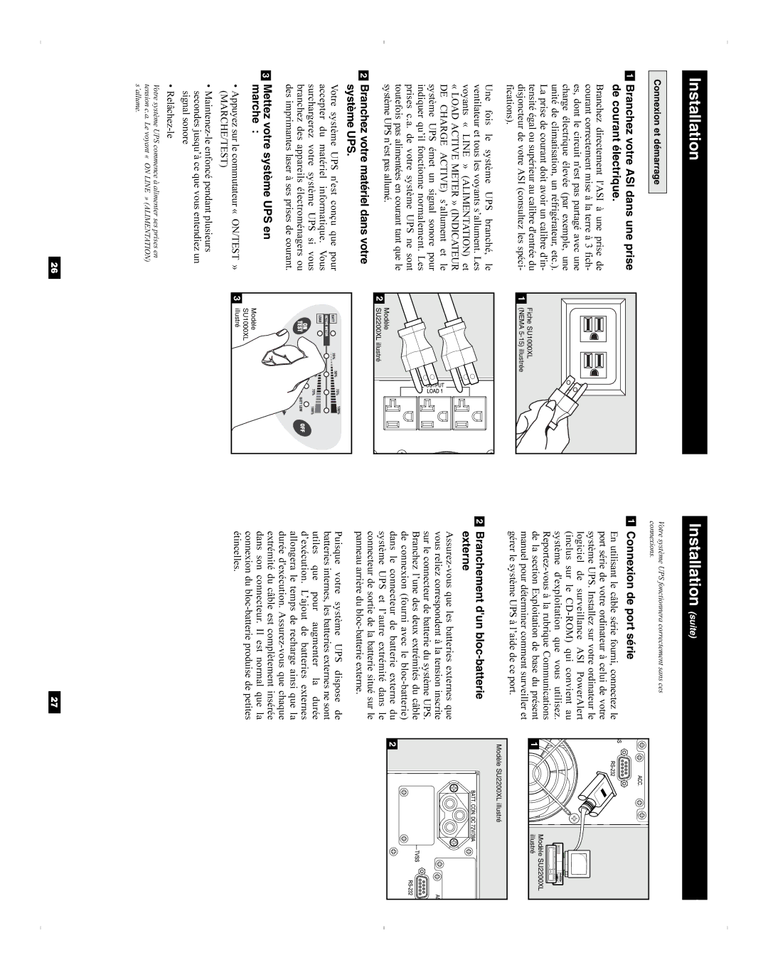 Tripp Lite SU3000XL, SU2200XL, SU1000XL owner manual Installation suite 