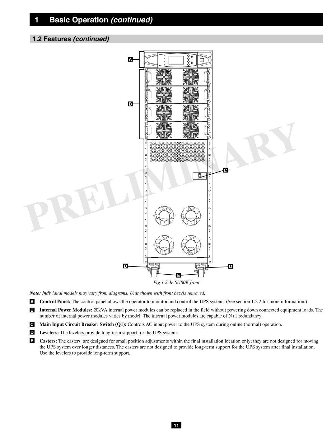 Tripp Lite SU60KX manual 3e SU80K front 