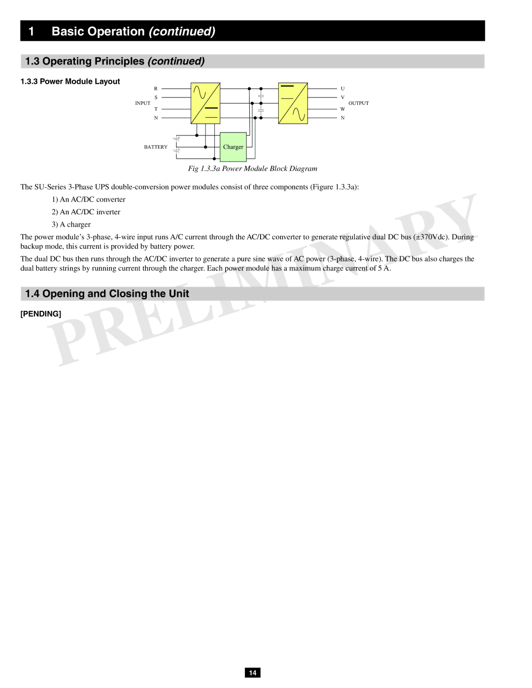 Tripp Lite SU60KX manual Opening and Closing the Unit, Power Module Layout, 3a Power Module Block Diagram 