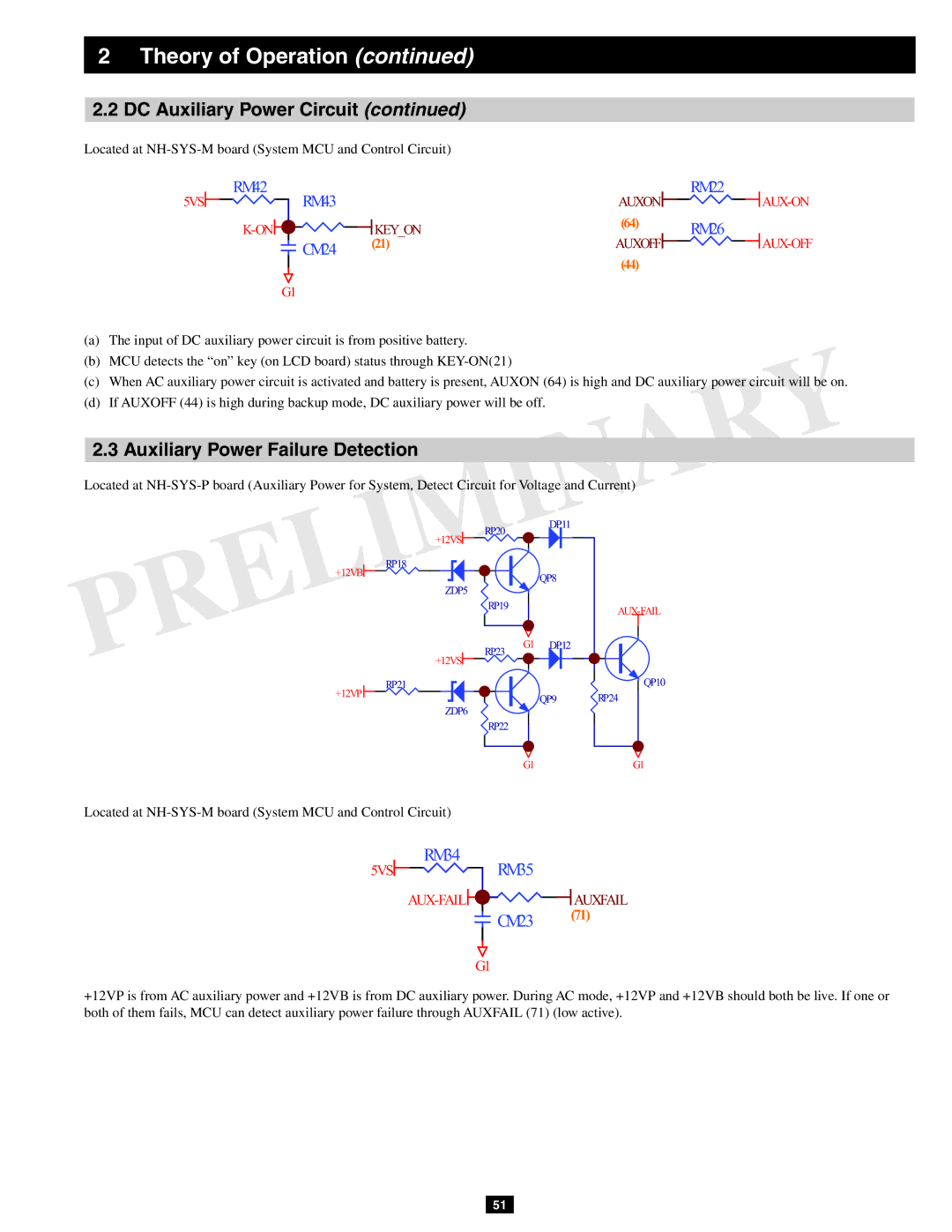 Tripp Lite SU60KX manual Theory of Operation, DC Auxiliary Power Circuit, Auxiliary Power Failure Detection 