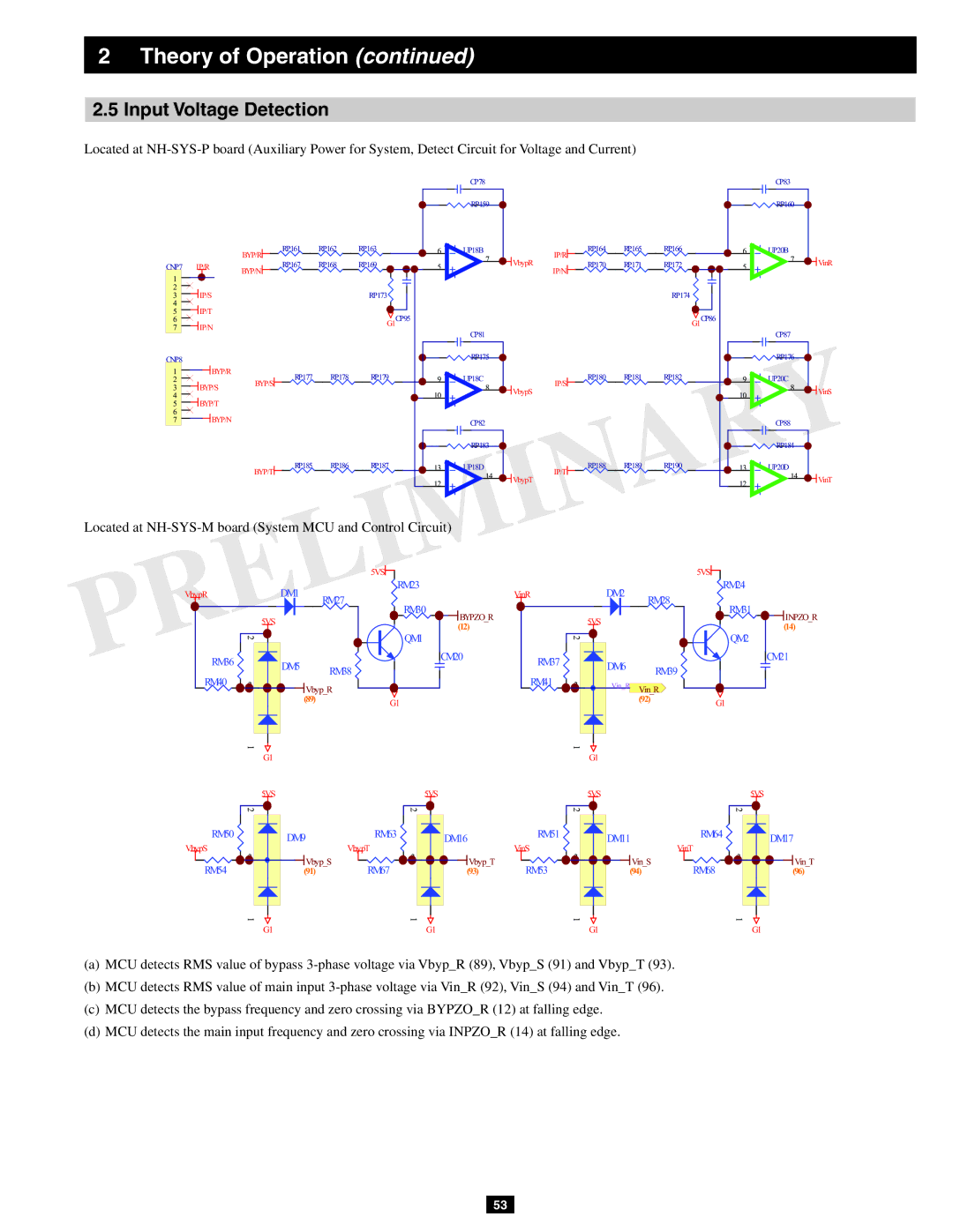 Tripp Lite SU60KX manual Input Voltage Detection, Located at NH-SYS-M board System MCU and Control Circuit 