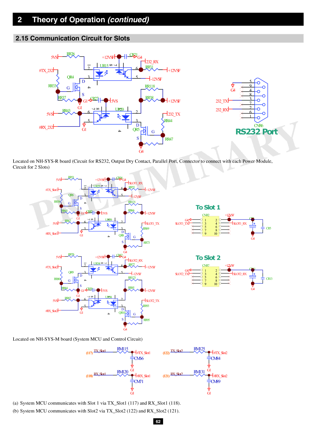 Tripp Lite SU60KX manual RS232 Port, Communication Circuit for Slots 