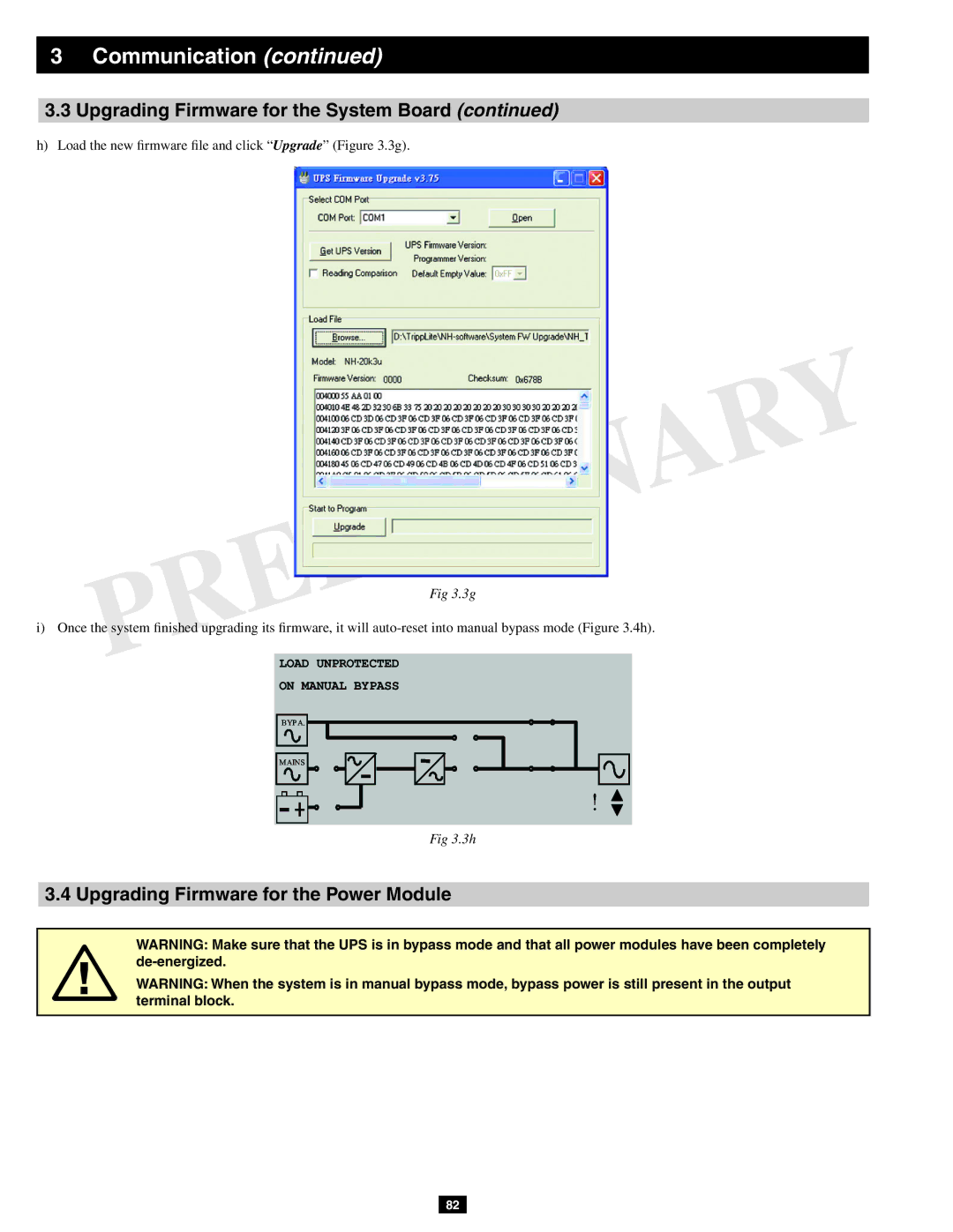 Tripp Lite SU60KX manual Upgrading Firmware for the Power Module 