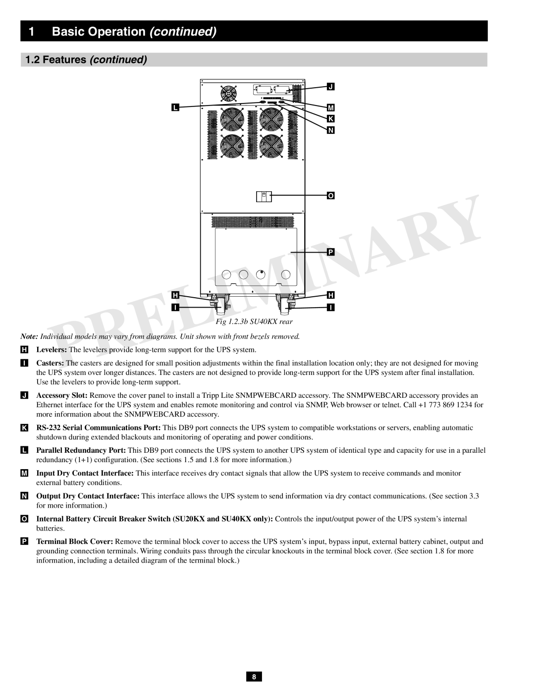 Tripp Lite SU60KX manual 3b SU40KX rear 