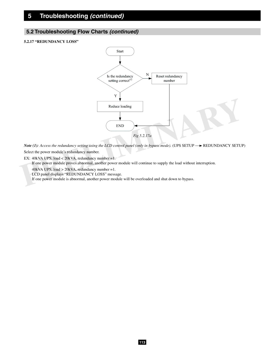 Tripp Lite SU60KX manual Redundancy Loss, 17a 