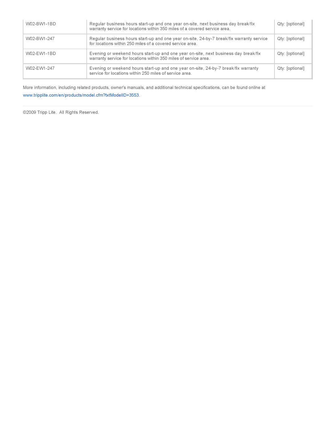 Tripp Lite SU8000RT3UPM specifications 