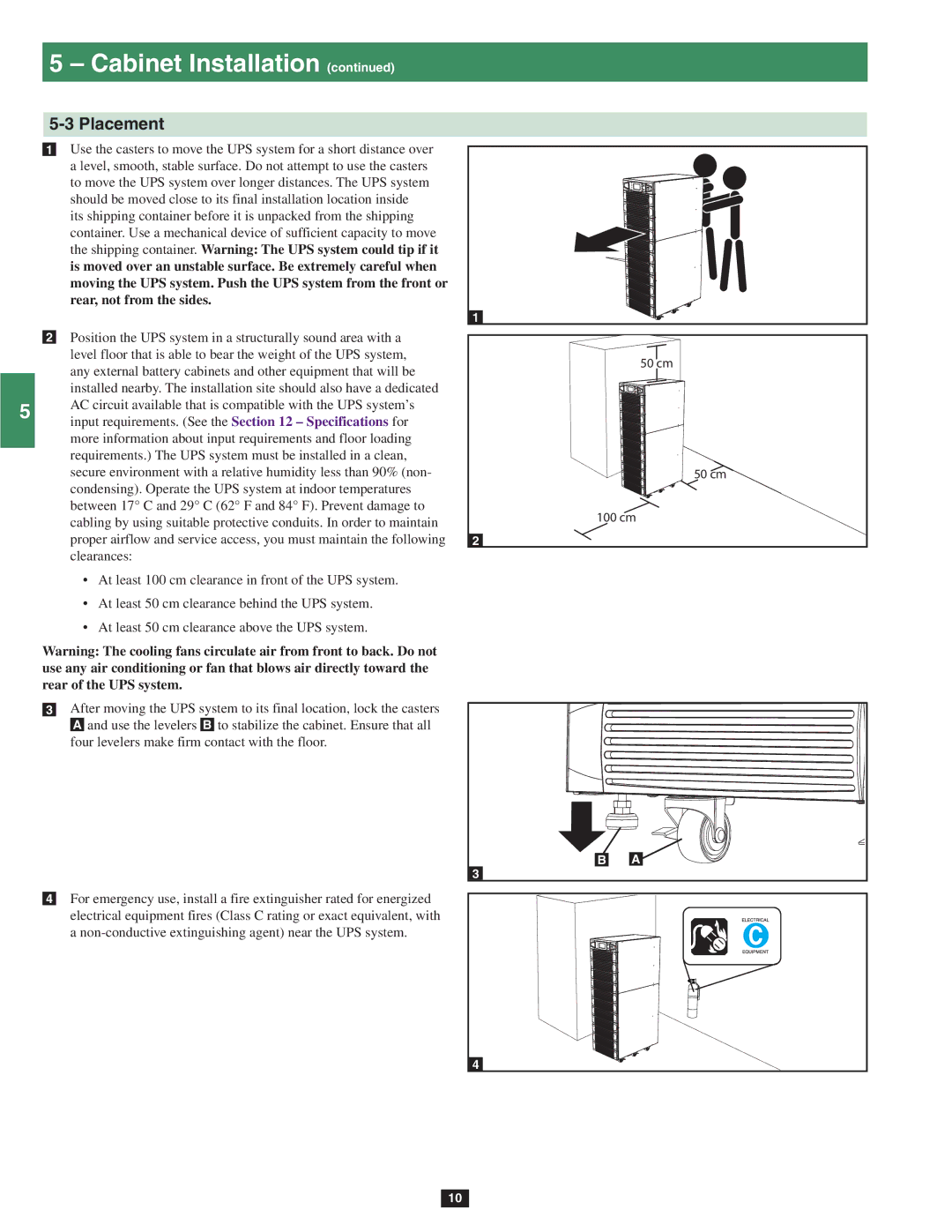 Tripp Lite SU80KTV, SU60KTV, SU40K owner manual Placement 