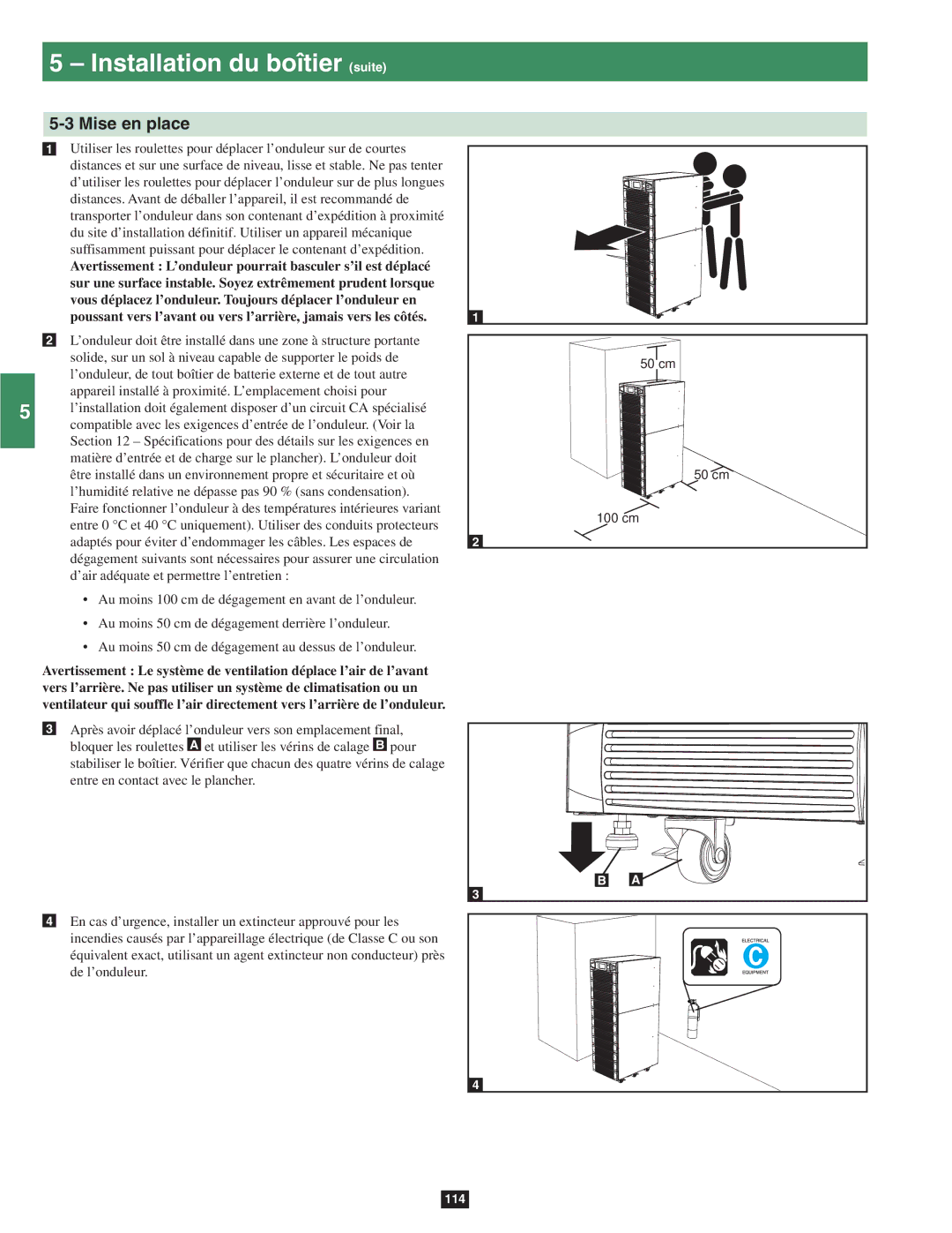 Tripp Lite SU80KTV, SU60KTV, SU40K owner manual Installation du boîtier suite, Mise en place 