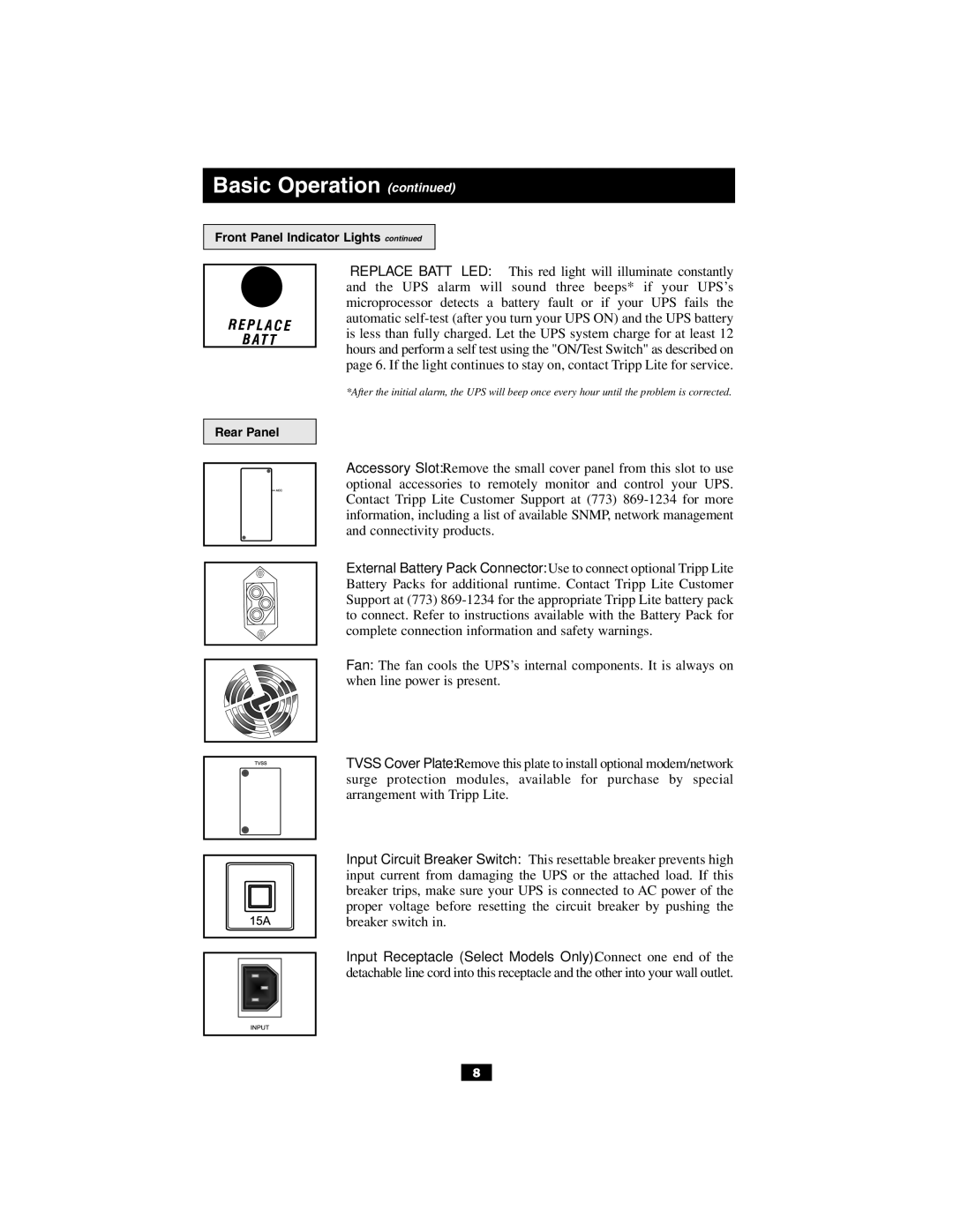 Tripp Lite SUINT1000RTXL2U, SU1000RTXL2UHV owner manual Rear Panel 