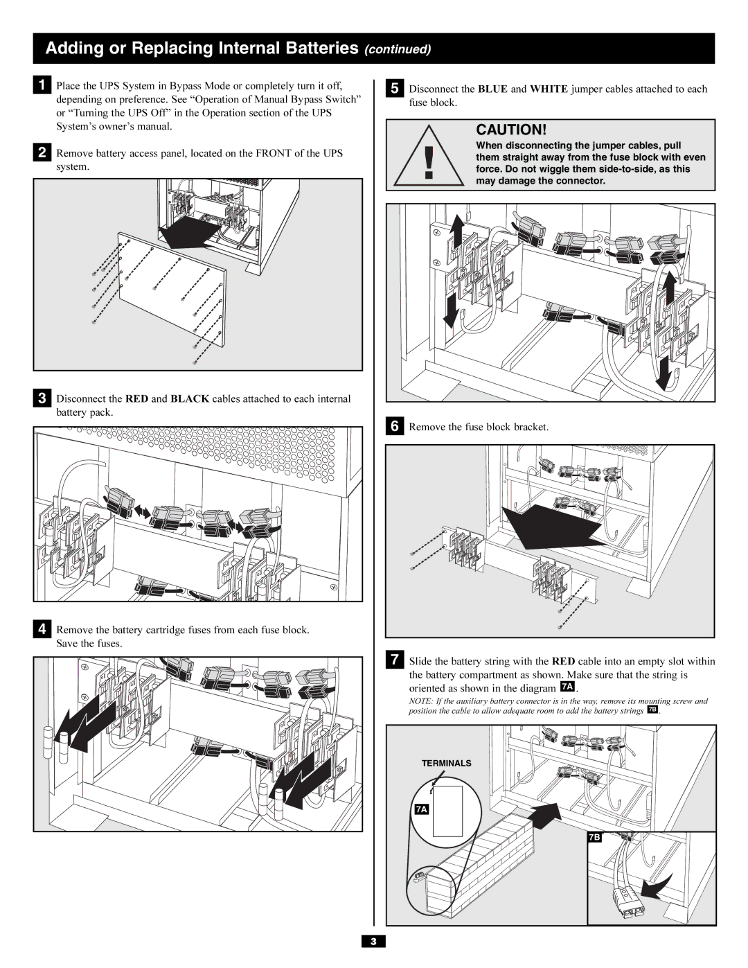 Tripp Lite SURBC2030 owner manual Terminals 