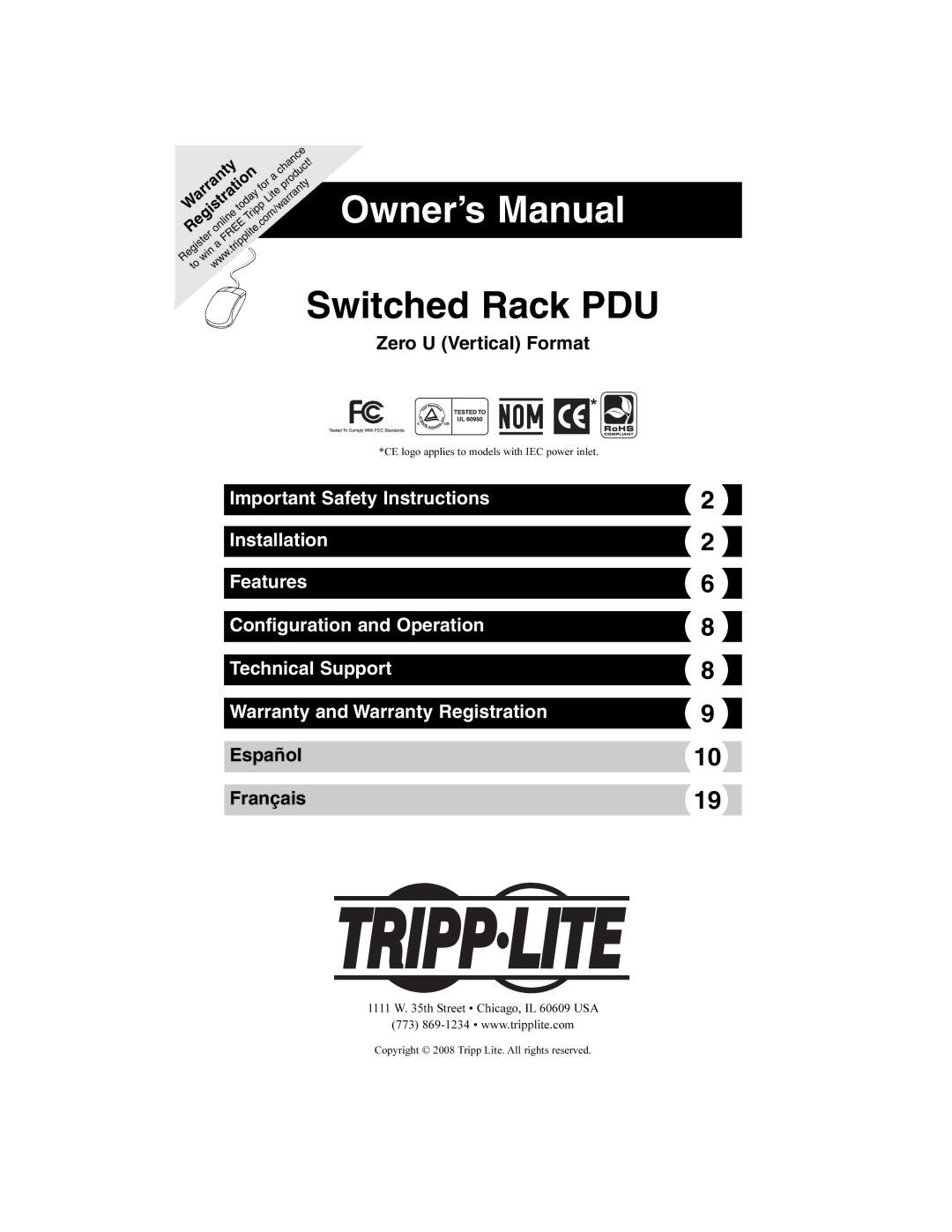 Tripp Lite Switched Rack PDU owner manual 