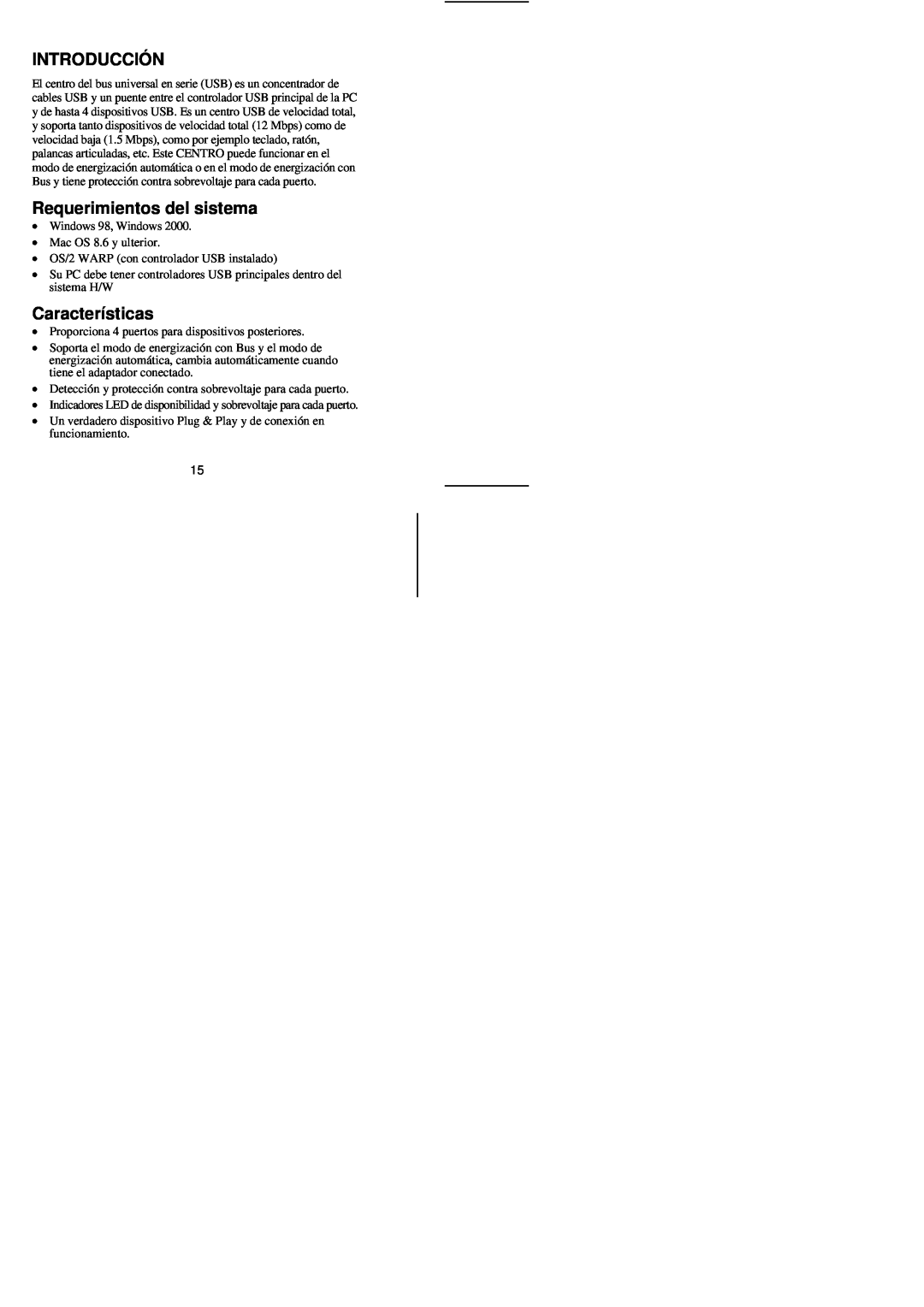 Tripp Lite U205-004-R user manual Introducció N, Requerimientos del sistema, Características 
