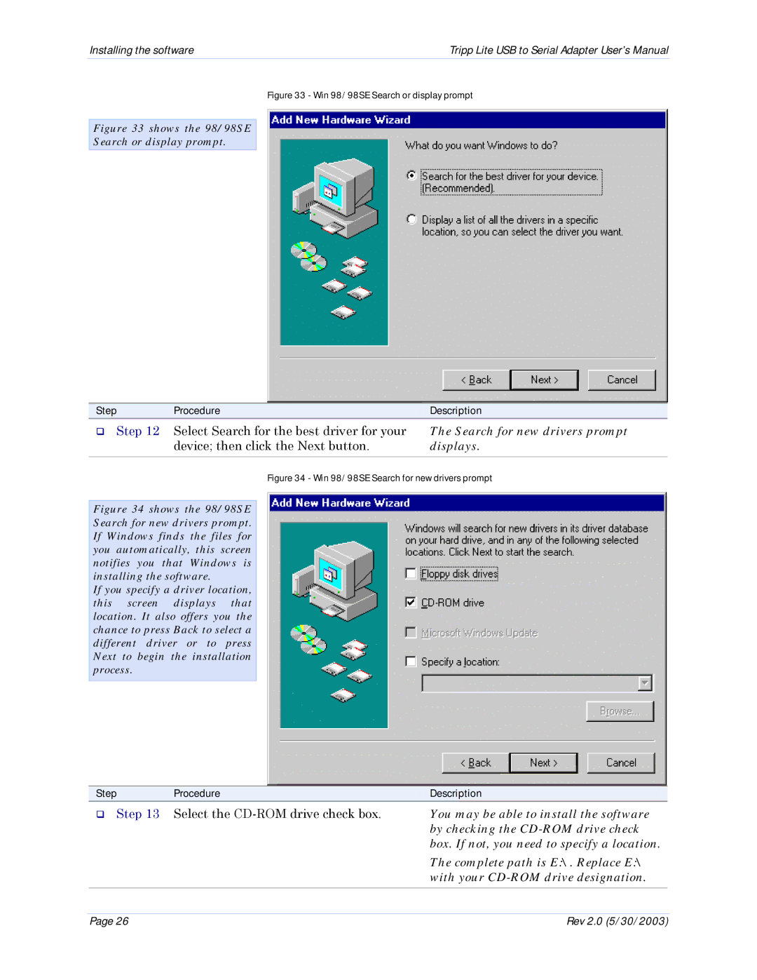 Tripp Lite U209-004 user manual Device then click the Next button 