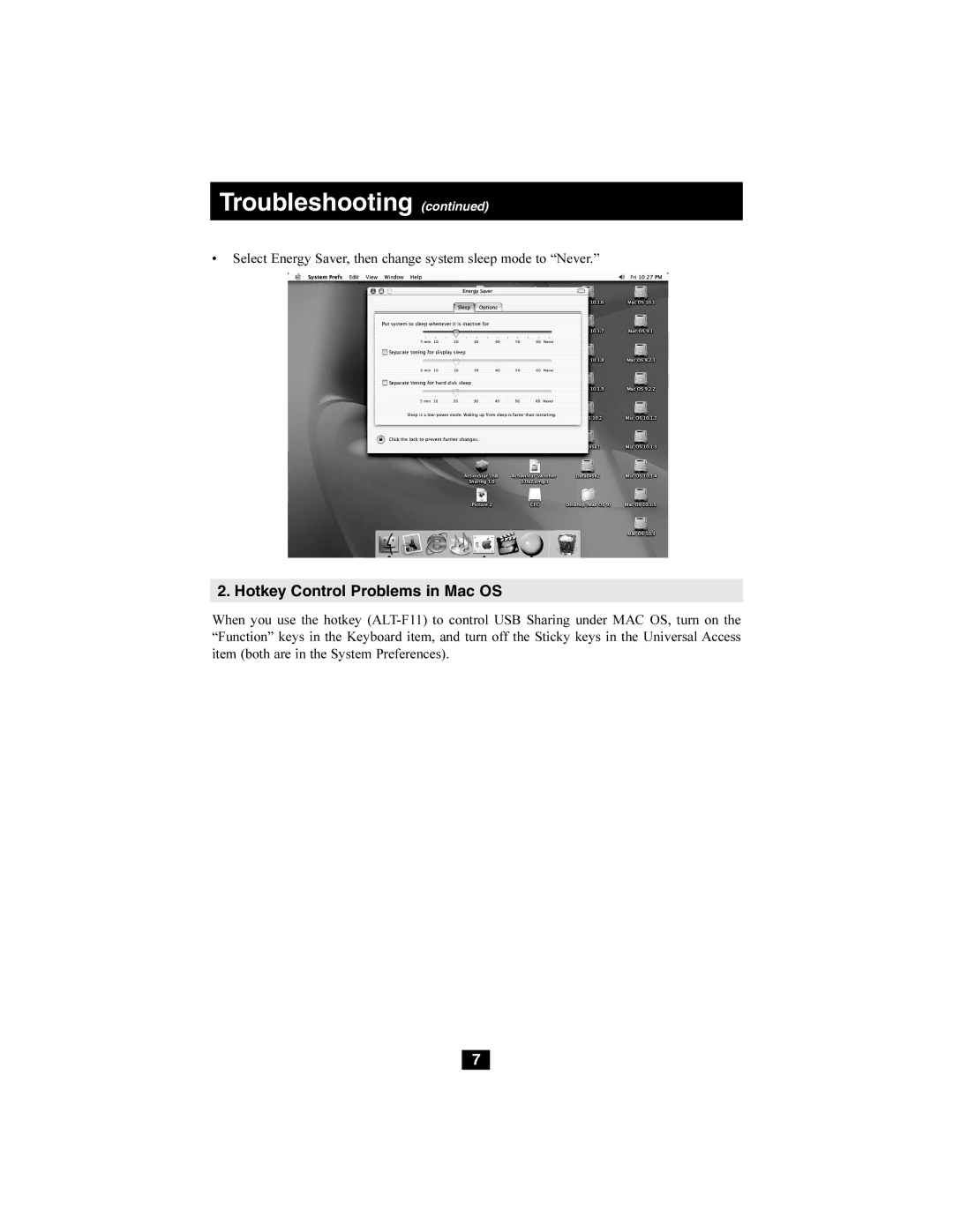 Tripp Lite U215-004-R owner manual Hotkey Control Problems in Mac OS 