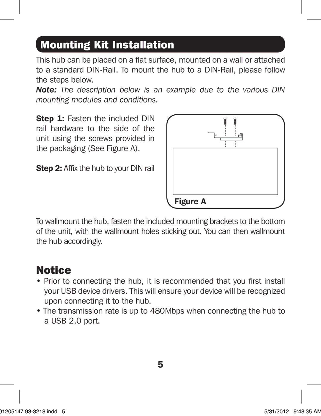 Tripp Lite U223-004-IND owner manual Mounting Kit Installation 