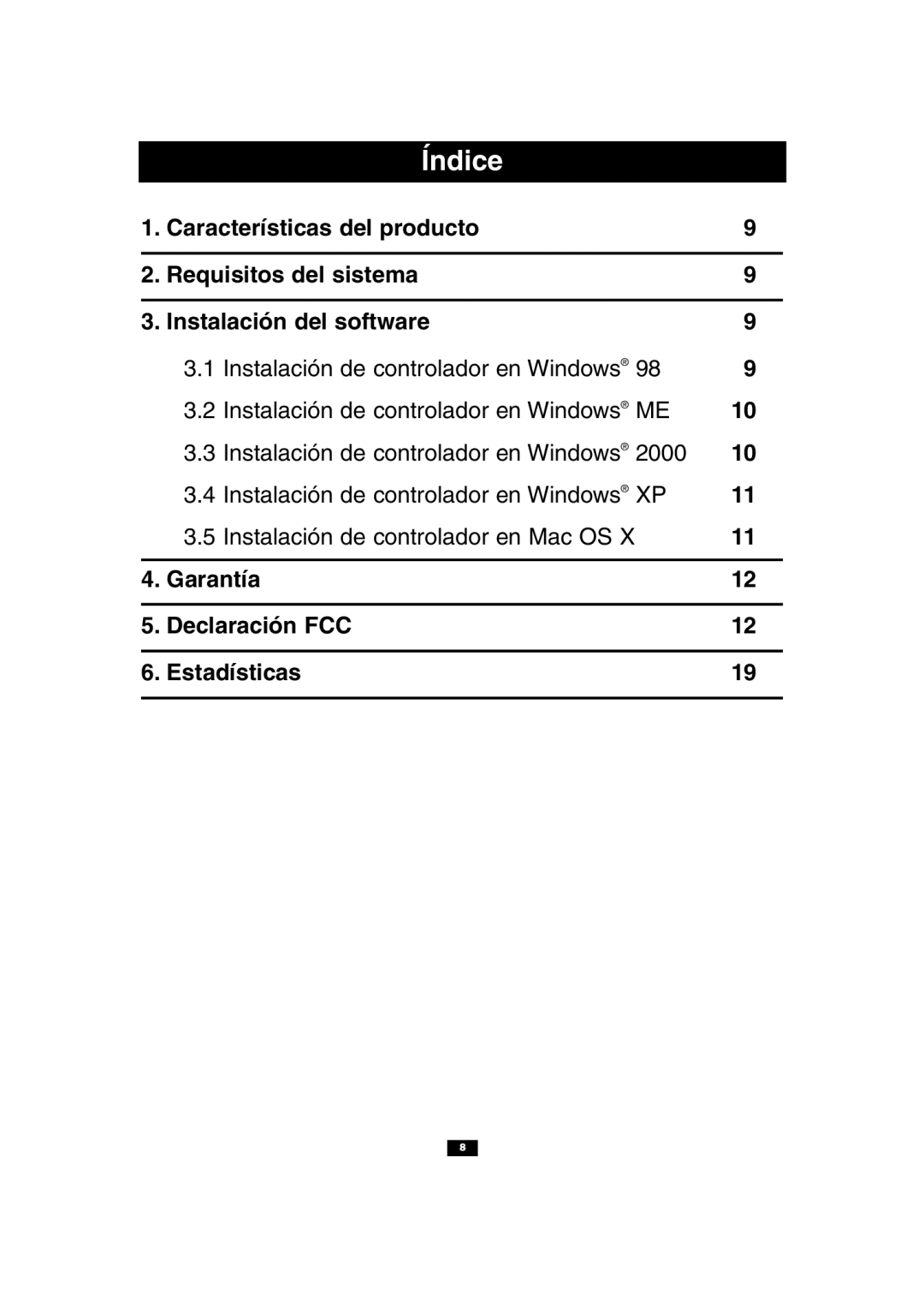 Tripp Lite U225-004-R owner manual Índice 