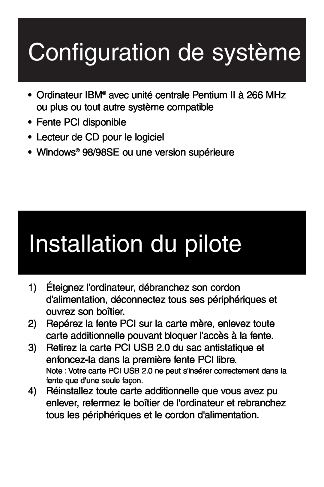 Tripp Lite U234-005-R user manual Configuration de système, Installation du pilote 