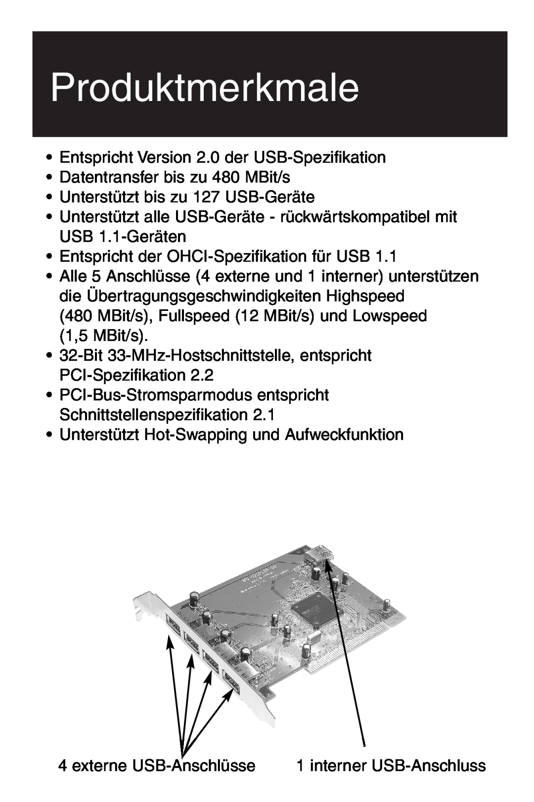 Tripp Lite U234-005-R user manual Produktmerkmale 