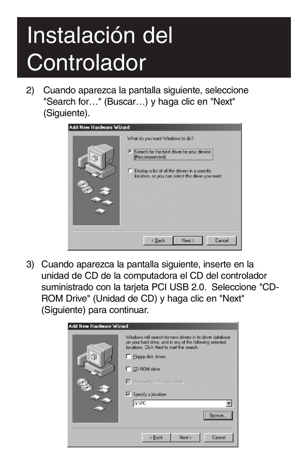 Tripp Lite U234-005-R user manual Instalación del Controlador 