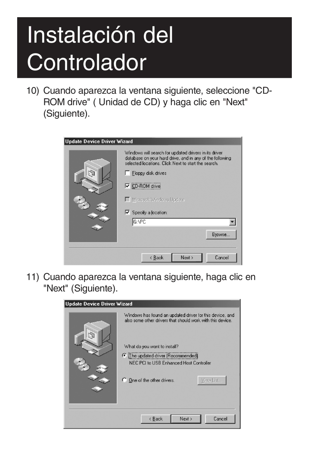 Tripp Lite U234-005-R user manual Instalación del Controlador 