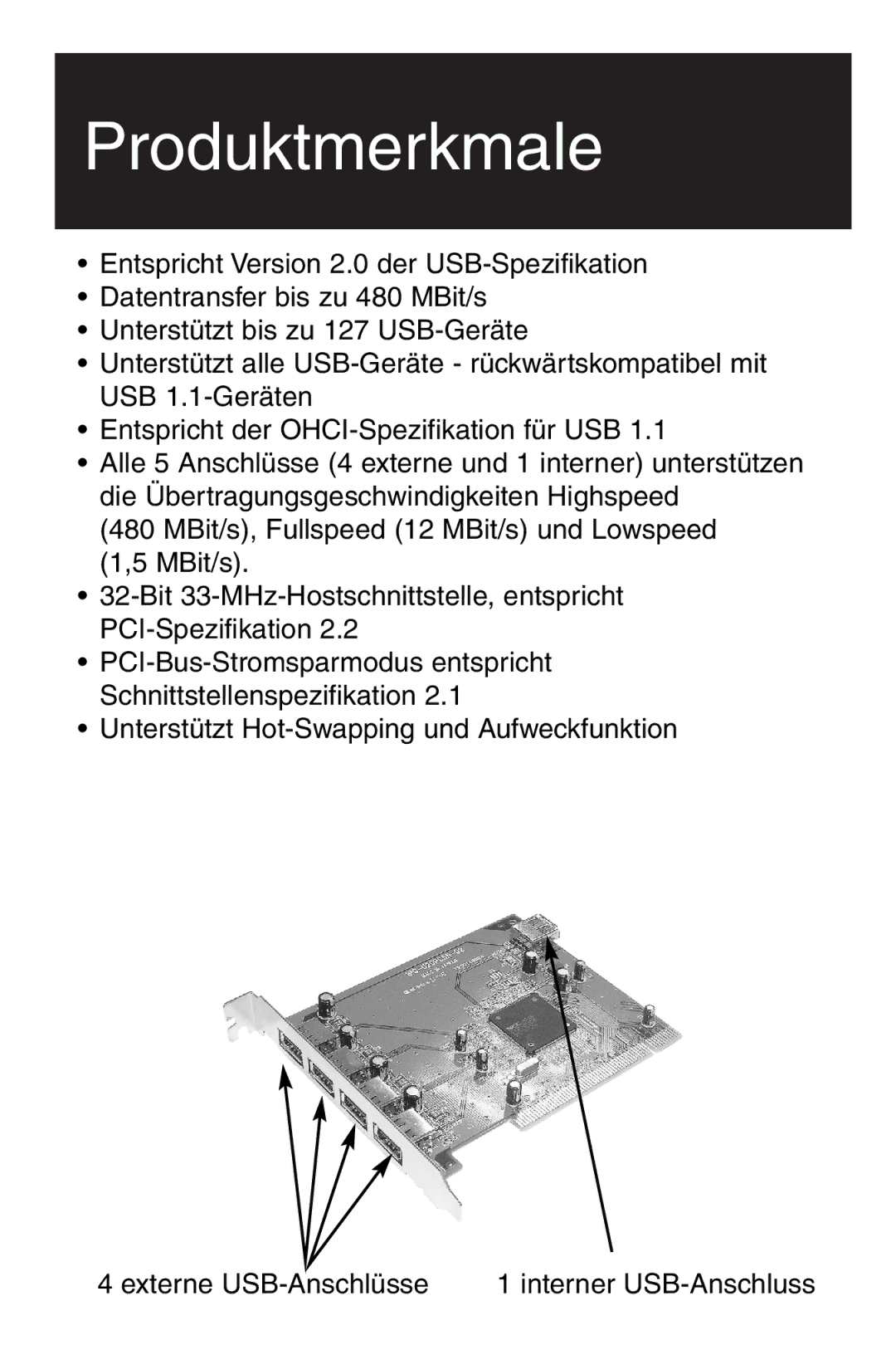 Tripp Lite U234-005-R user manual Produktmerkmale 