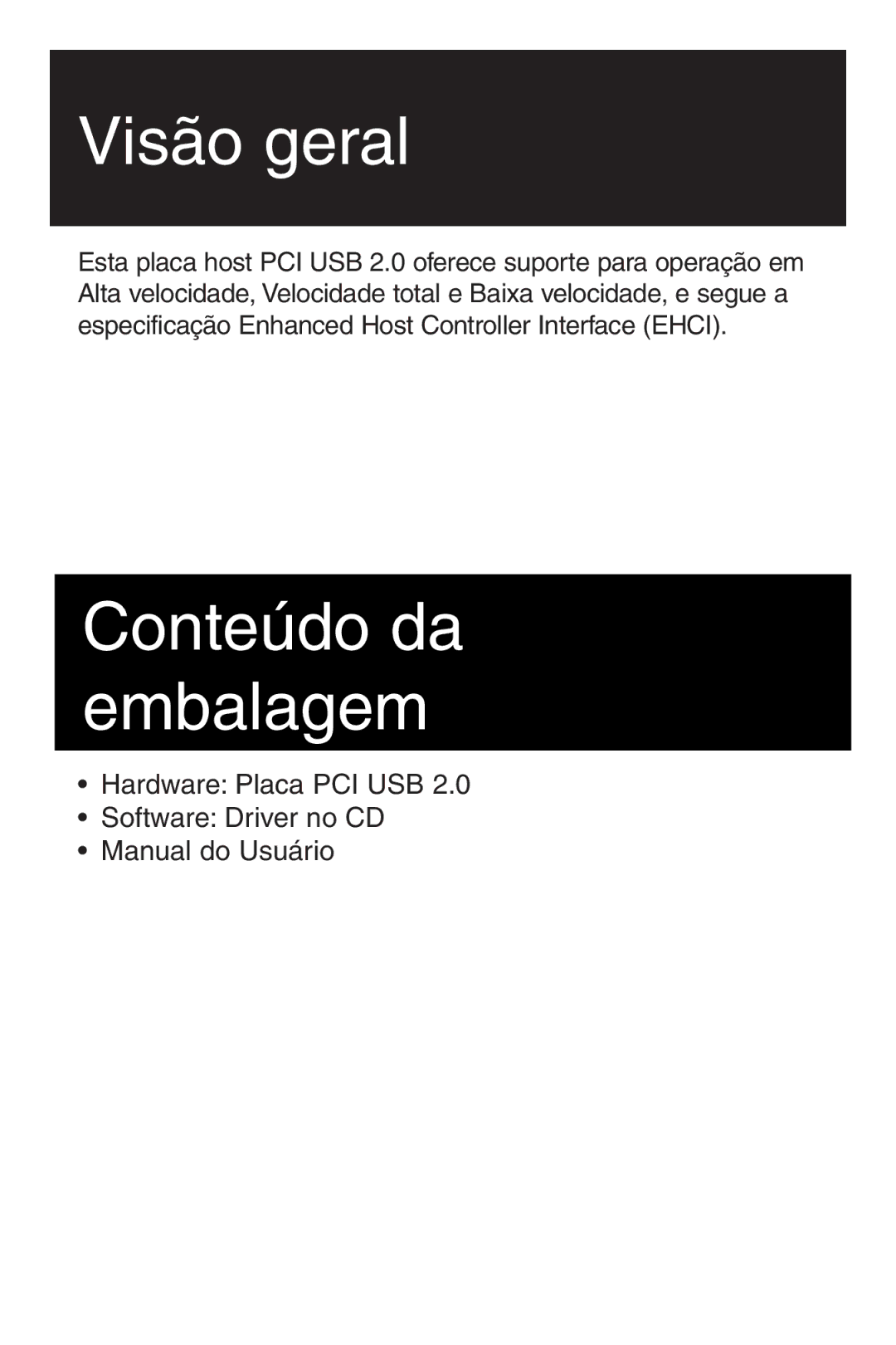 Tripp Lite U234-005-R user manual Visão geral, Conteúdo da embalagem 