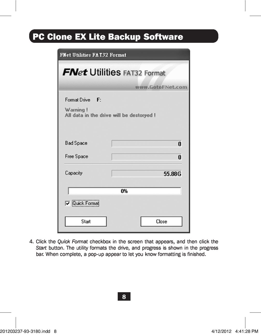 Tripp Lite U238-000-1 owner manual PC Clone EX Lite Backup Software, indd, 4/12/2012 44128 PM 