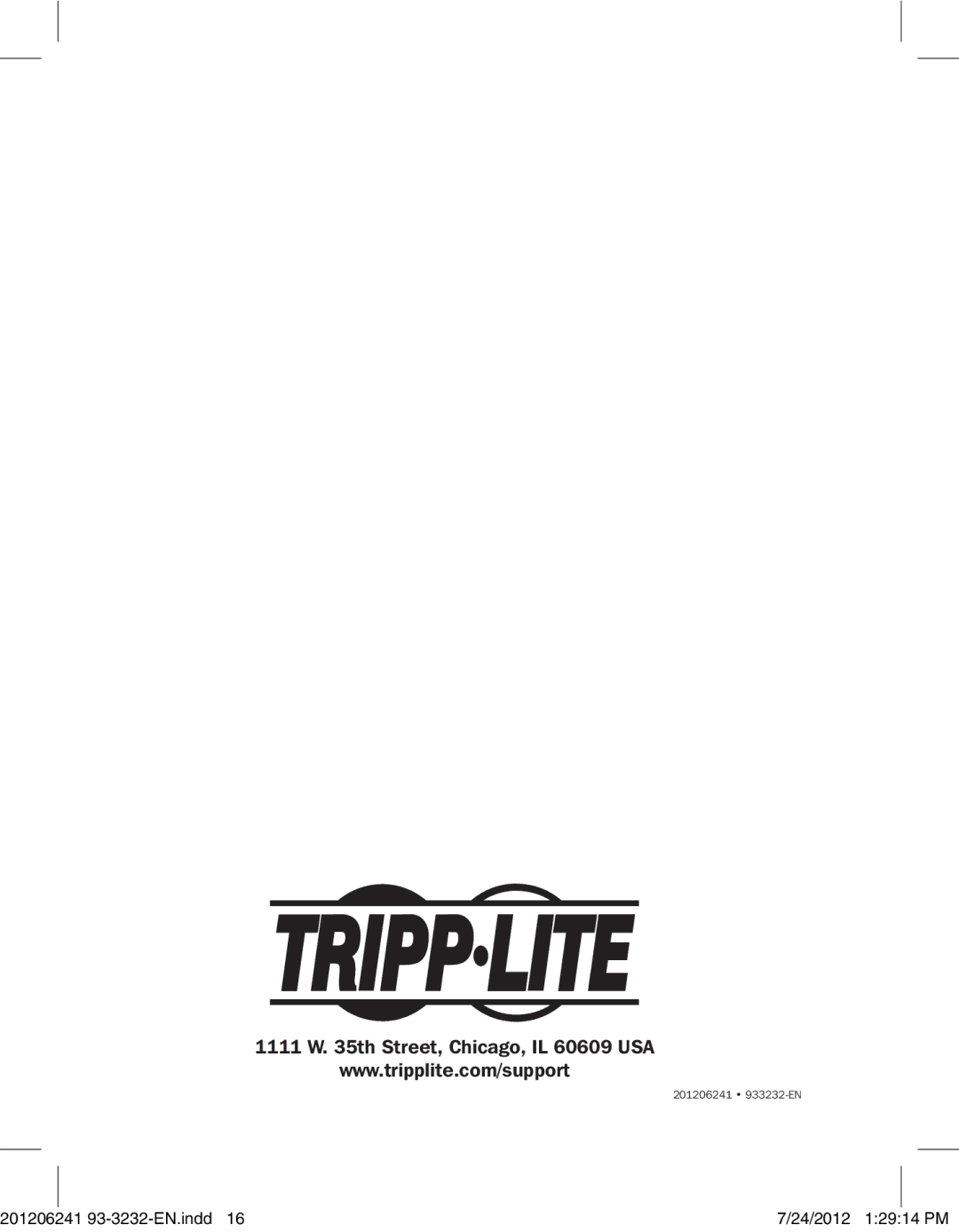 Tripp Lite U338-000 owner manual Th Street, Chicago, IL 60609 USA 