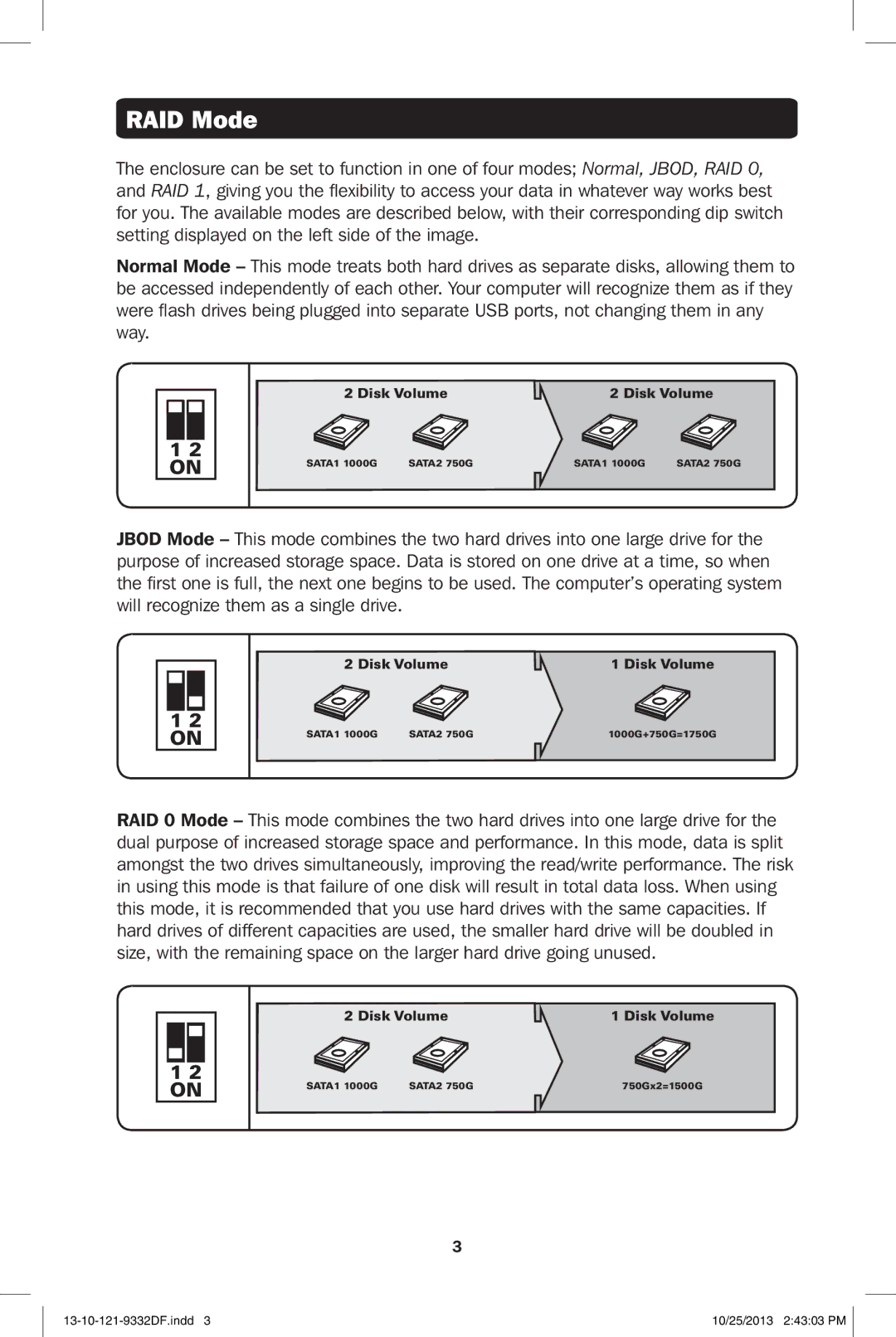 Tripp Lite U357-002 owner manual RAID Mode 