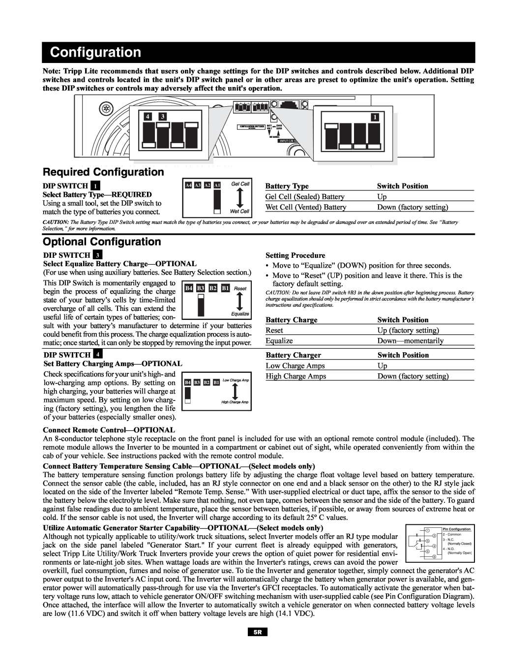 Tripp Lite UT Series owner manual Required Configuration, Optional Configuration 