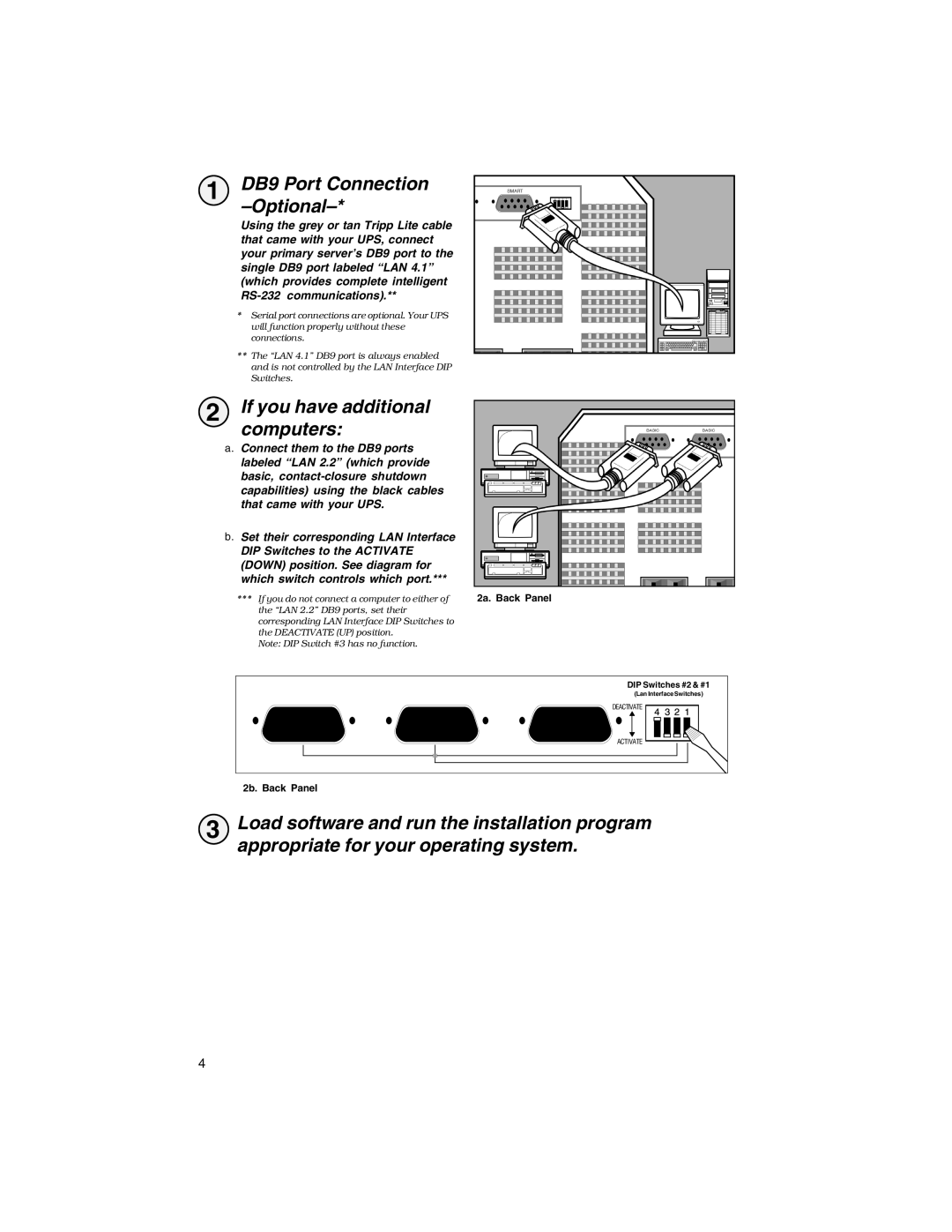 Tripp Lite XL INT 3000, XL INT 2200 specifications DB9 Port Connection -Optional, If you have additional computers 