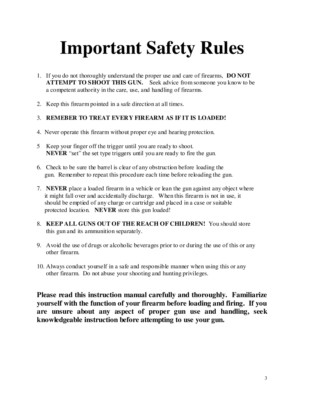 TriStar 1863 instruction manual Important Safety Rules 