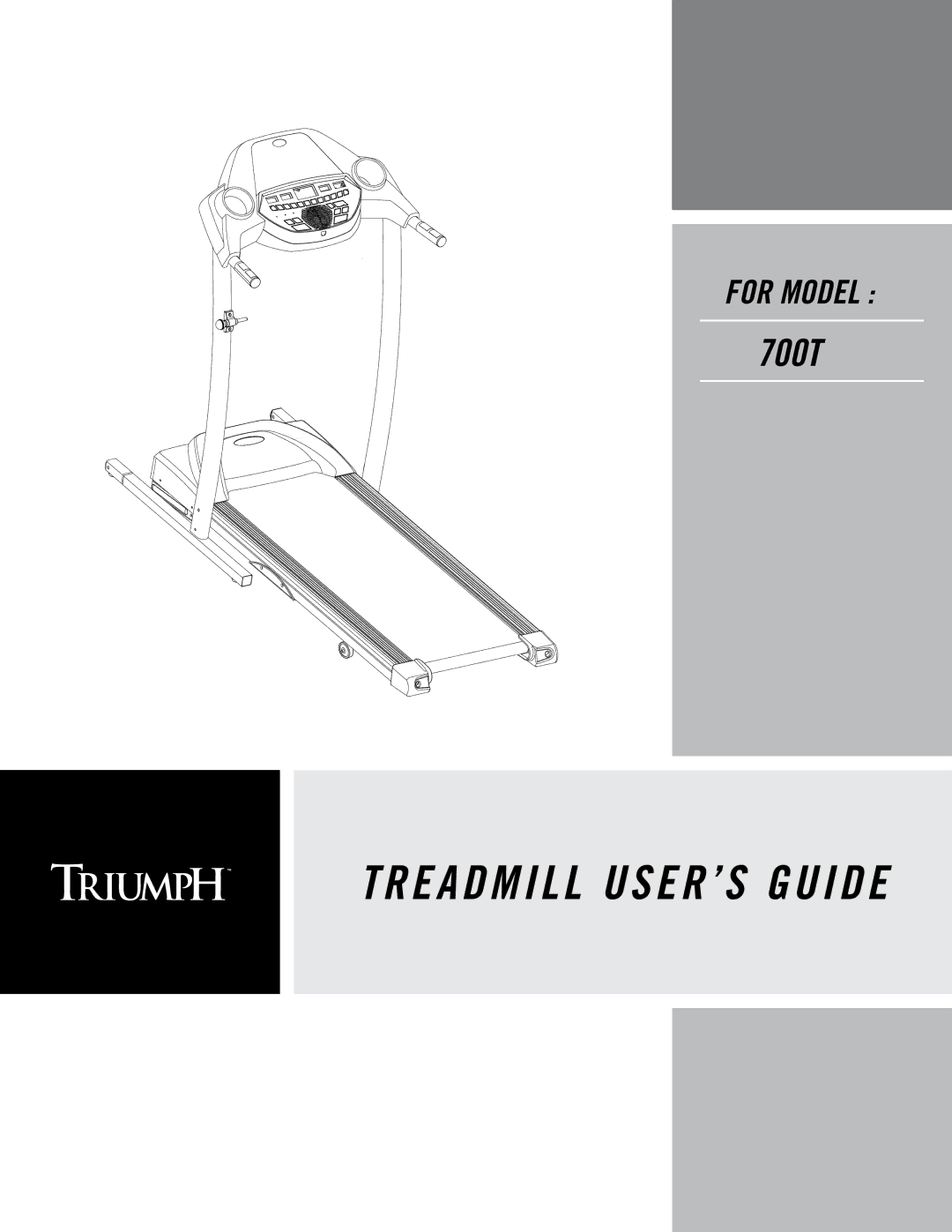 Triumph Plant 700T manual Treadmill USER’S Guide 