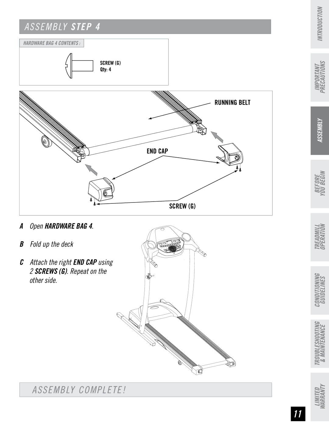 Triumph Plant 700T manual Open Hardware BAG Fold up the deck 