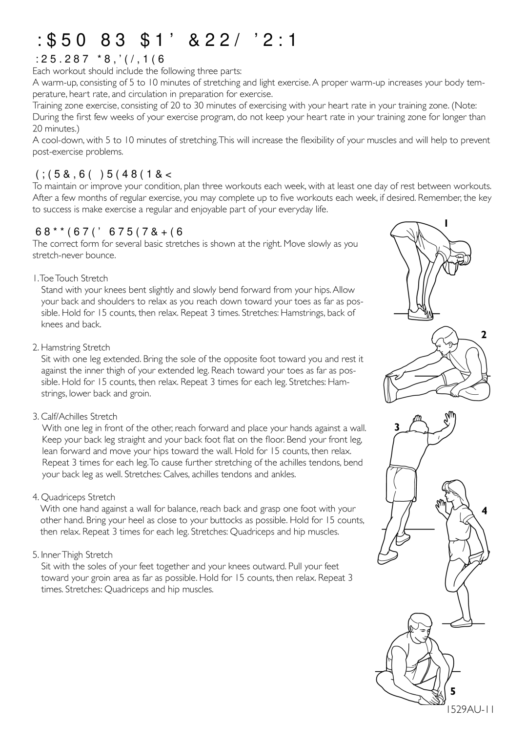 Trojan SOLO 200 manual Suggested Stretches 