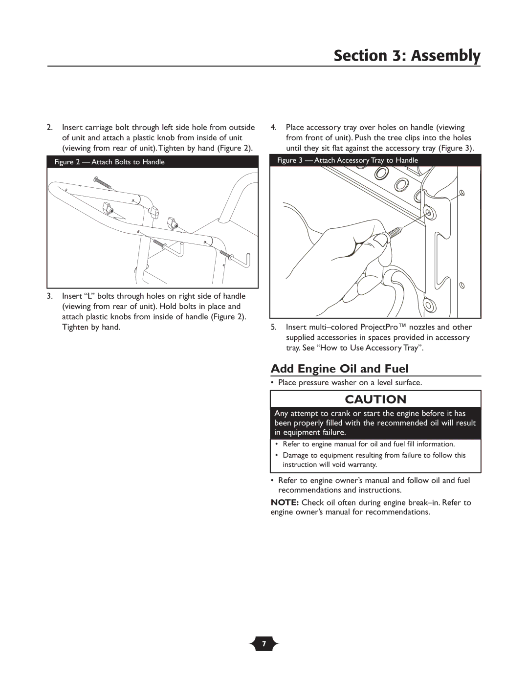 Troy-Bilt 020242-1 owner manual Assembly, Add Engine Oil and Fuel 