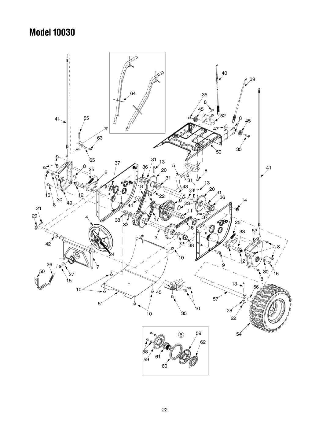 Troy-Bilt 10030 manual Model 