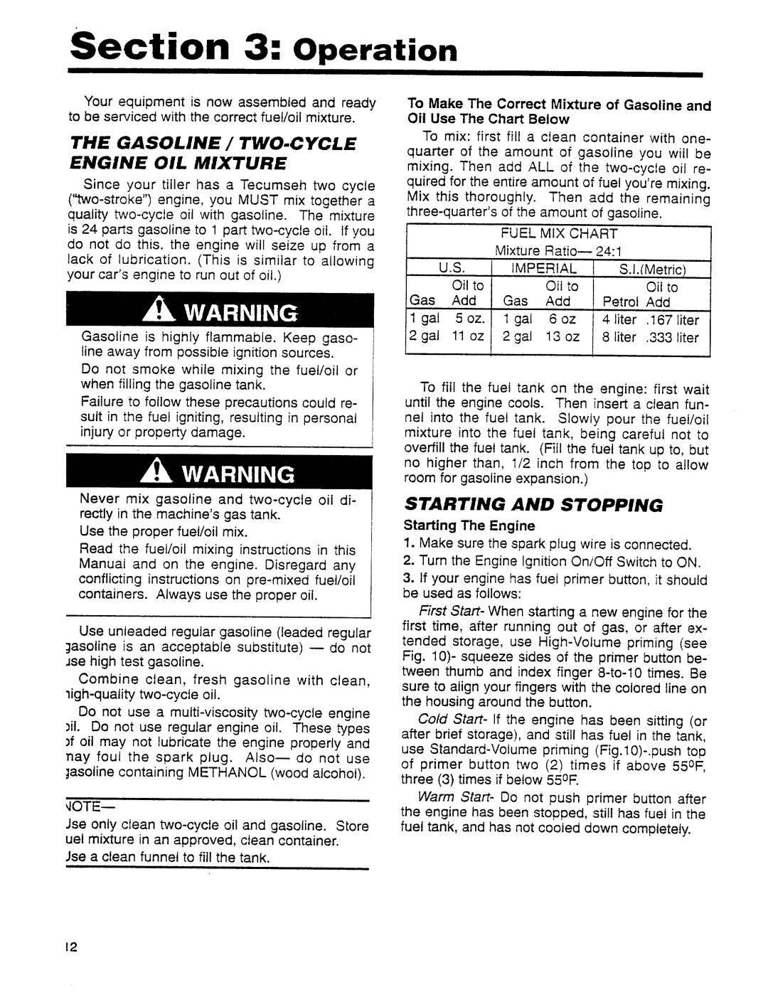 Troy-Bilt 12001C manual 