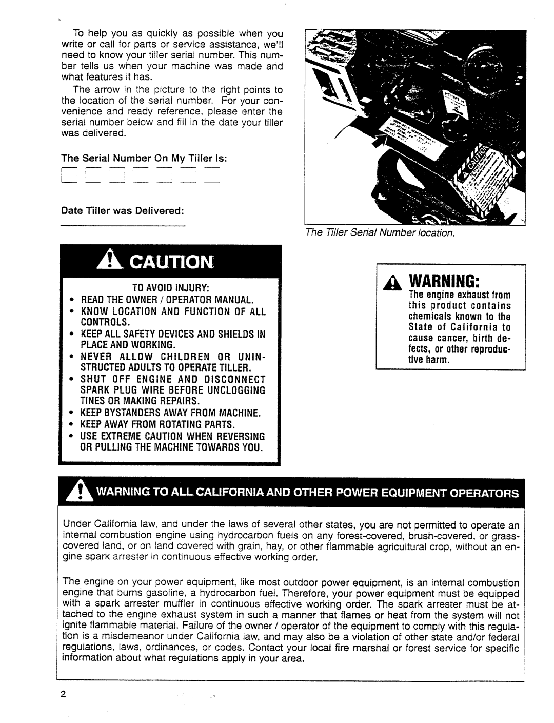 Troy-Bilt 12001C manual 