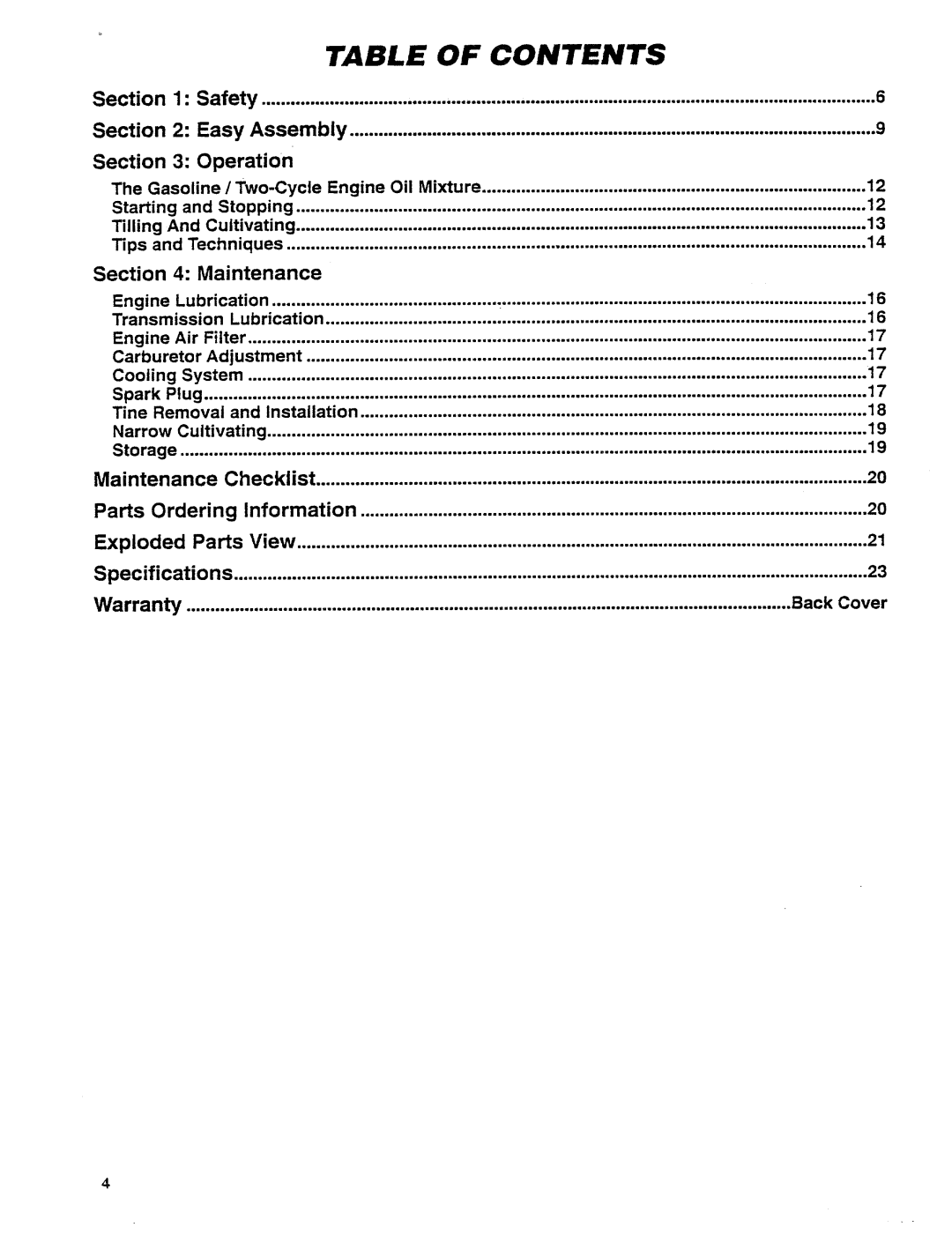 Troy-Bilt 12001C manual 