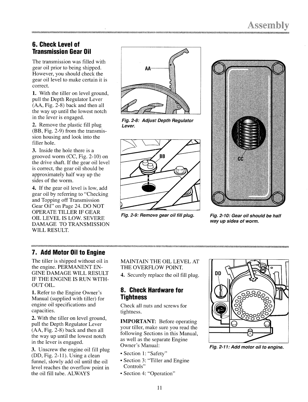 Troy-Bilt 12065, 12060 manual 