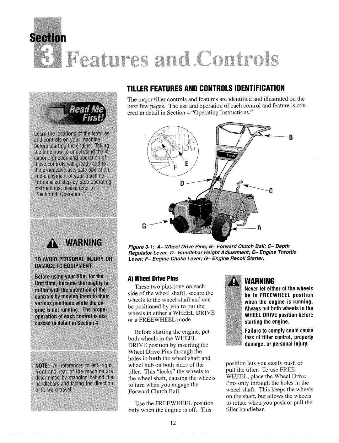 Troy-Bilt 12060, 12065 manual 